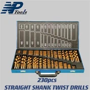 Dril Twist Shank Straight 230pcs gyda Blwch Haearn