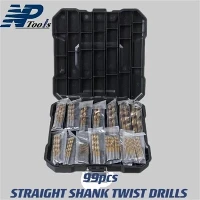 Dril Twist Shank Straight 99pcs gyda Blwch Plastig